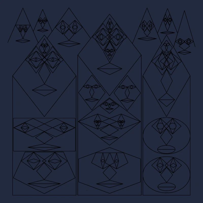 Three Tower Faces with Mountain Faces