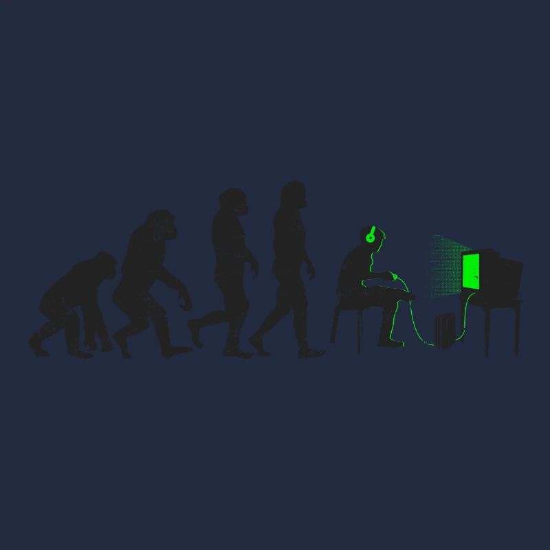 Gamer evolution geschenk spieler nerd geek noob