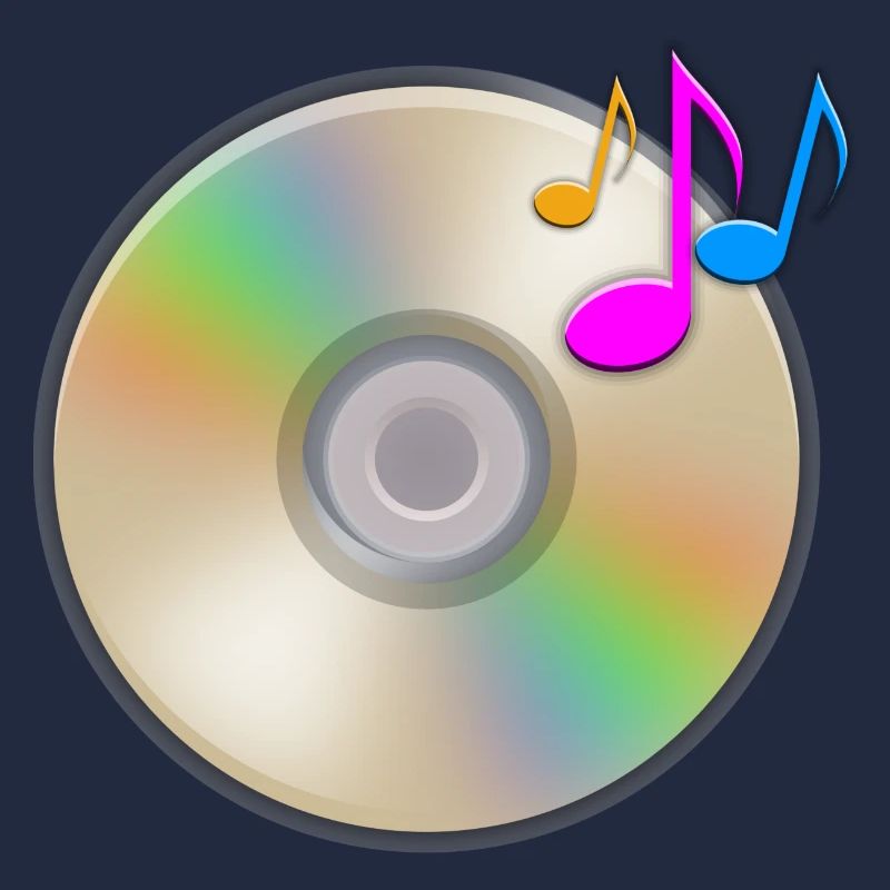 Music CD floating notes