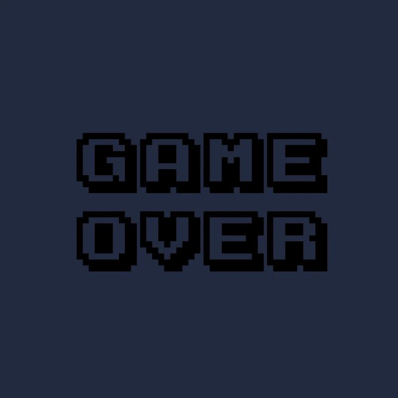 Arcade Game Over Black