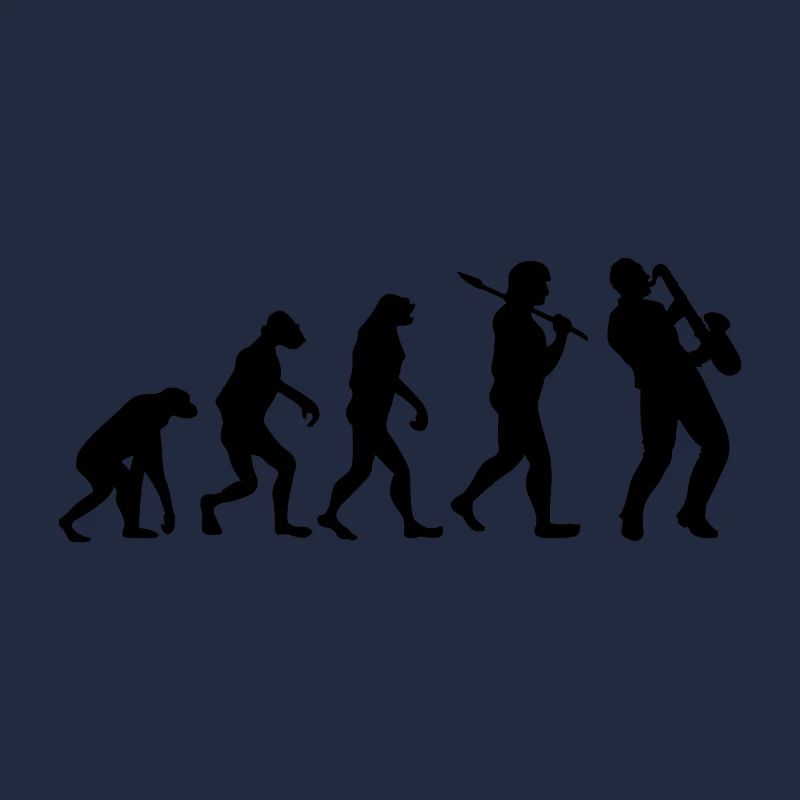 Evolution Saxophon Musik Geschenk Saxophonist