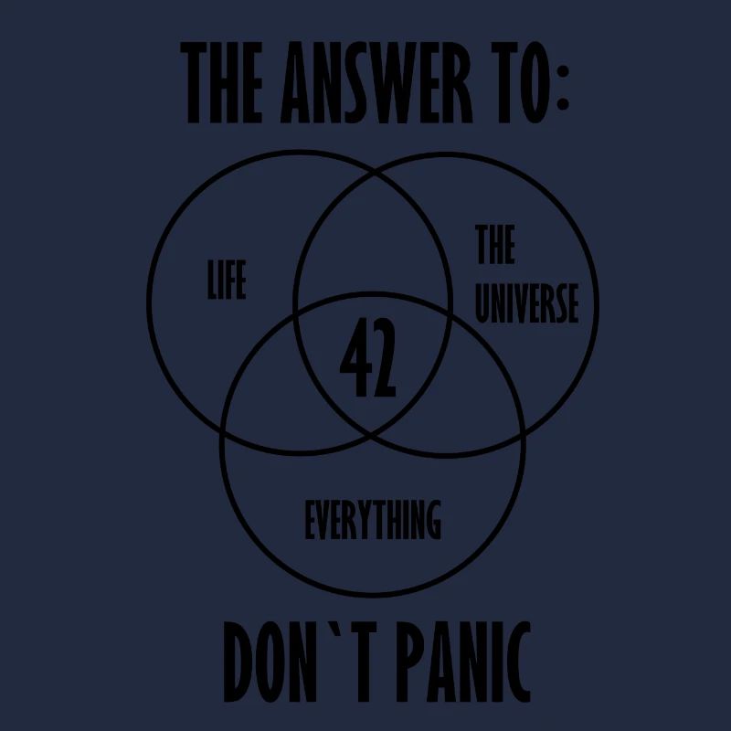 42 - The ultimate answer! Cool, funny idea