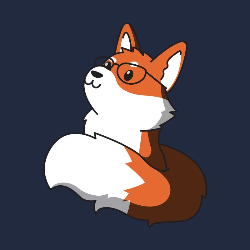 Schlauer Fuchs mit Brille Geschenk idee nerd idee