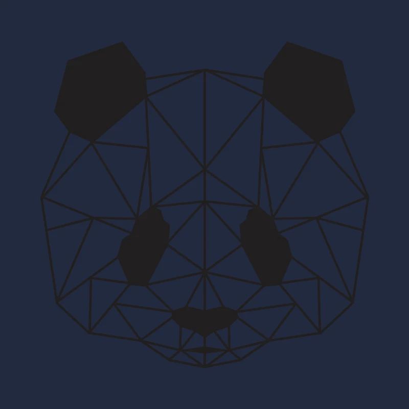 Panda geometric gift bear idea Pandas polygon