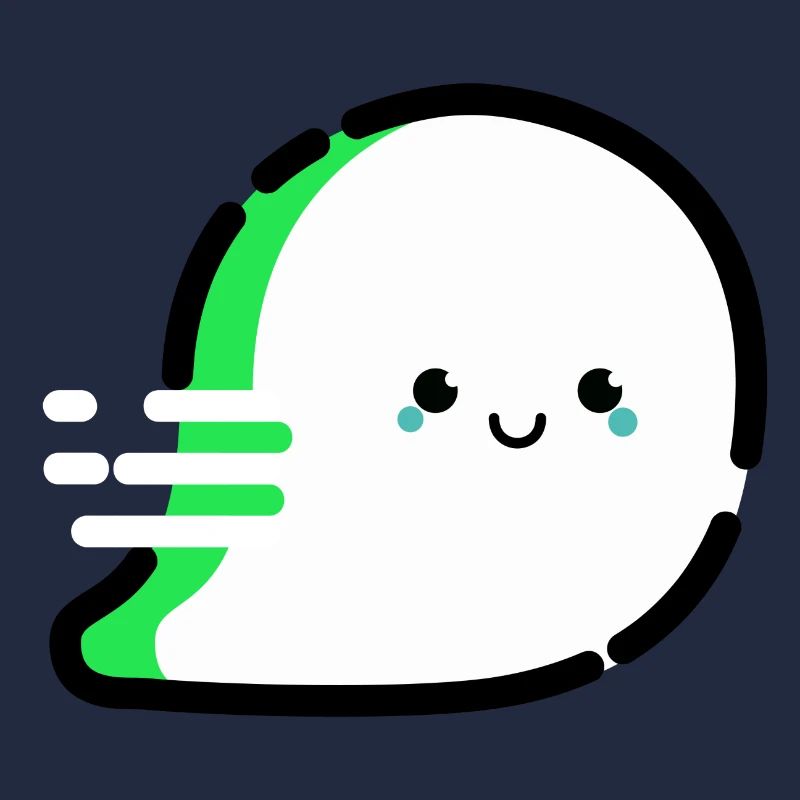 Cartoon / comic ghost very friendly