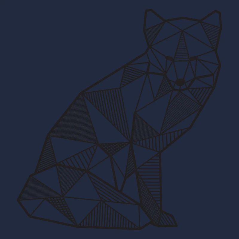 Fox Geometric fox gift idea forest wild animal