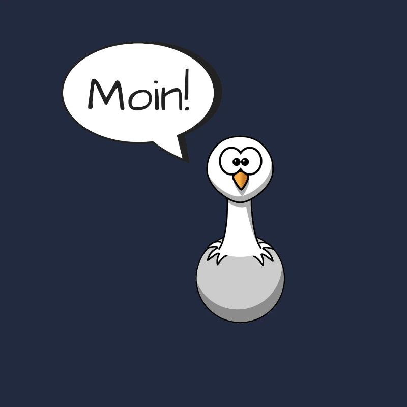 Hello! Seagull with speech bubble Funny gift idea