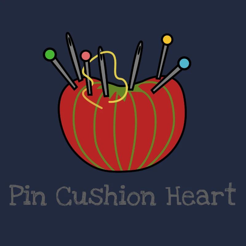 Sewing needle pillow gift tailor heart profession