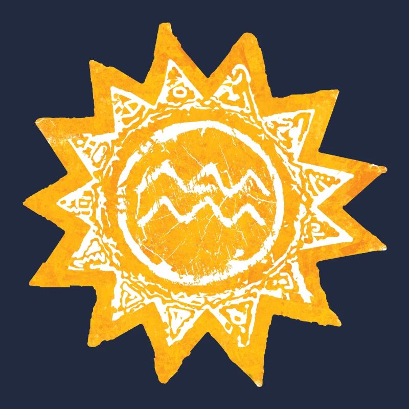 Design abstrait du soleil dans les tons de jaune de Majorque