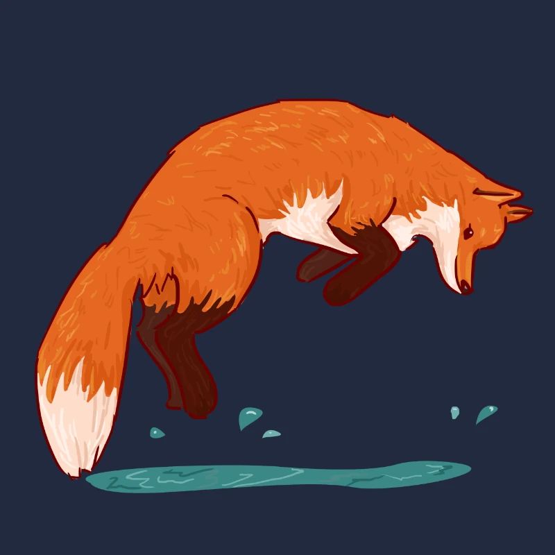 Jumping fox