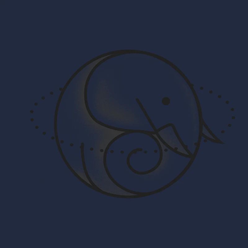 Elephant cute circle gray