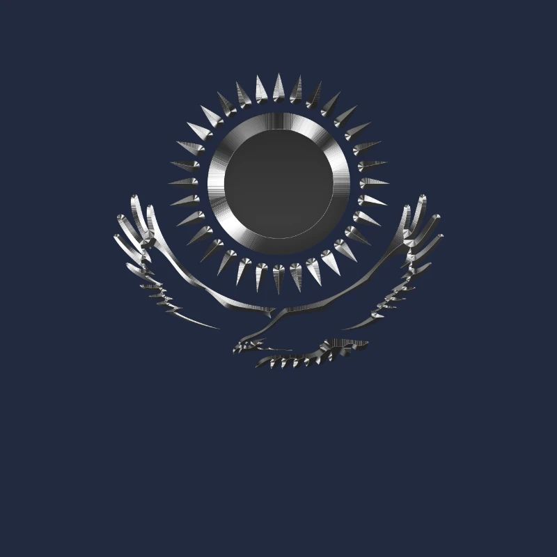 Kazakhstan Eagle steppe eagle silver flag flag