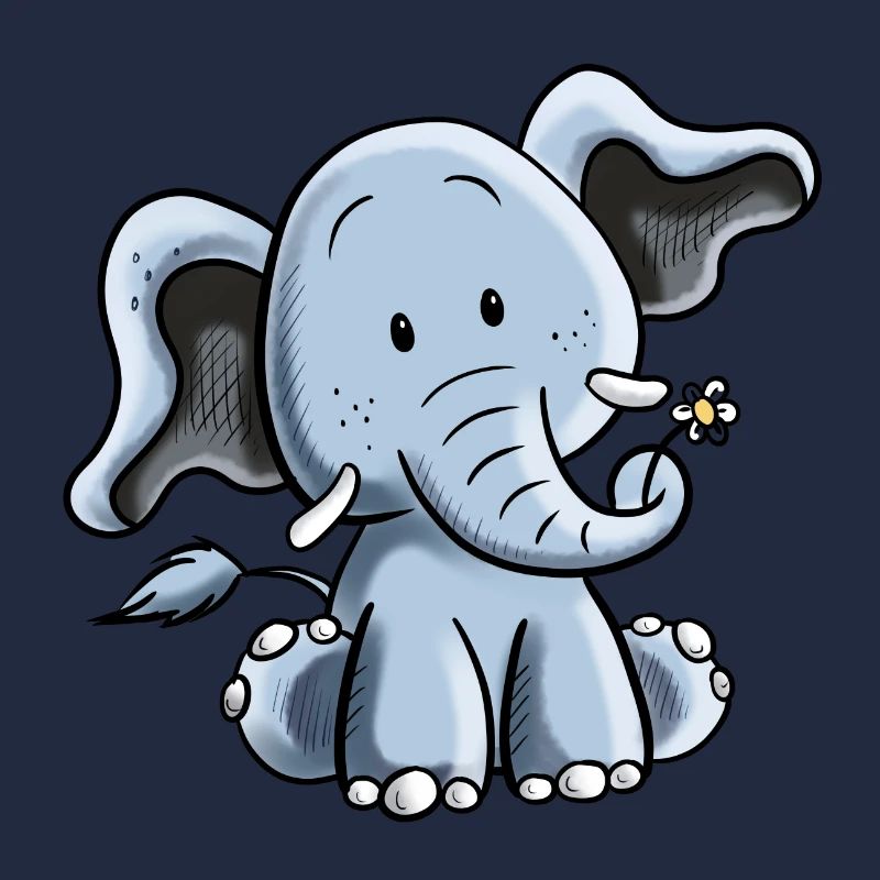 Éléphant heureux I Éléphant Bébé I Cadeau D'enfants