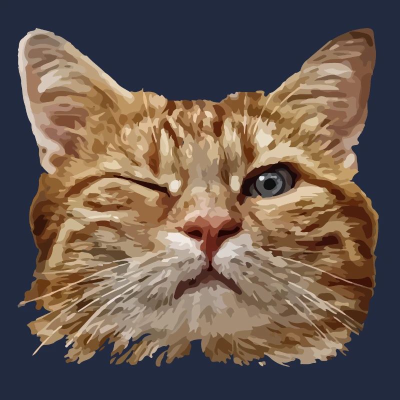 Tête de chat avec illustration d’œil de clin d’œil