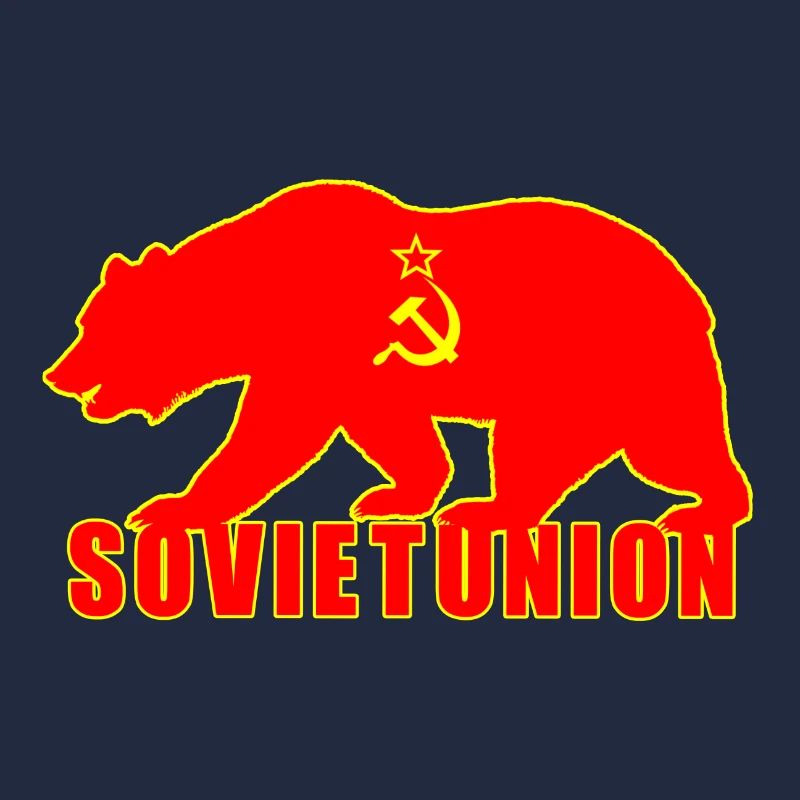 Union soviétique ours avec drapeau