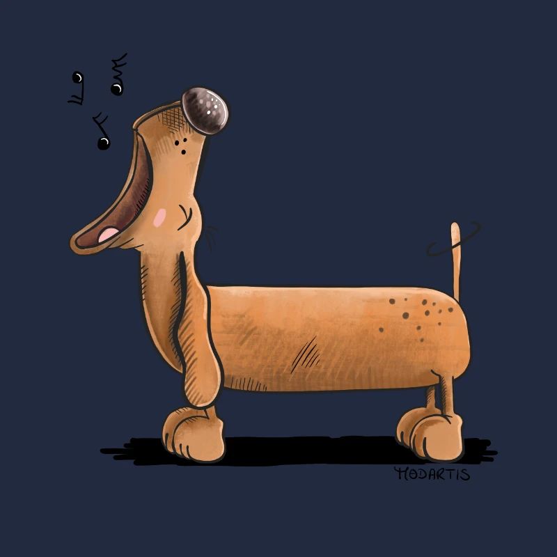Yelling Dachshund - Dachshund - Comic