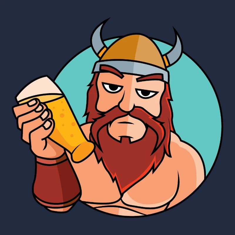 Wikinger mit Bierglas