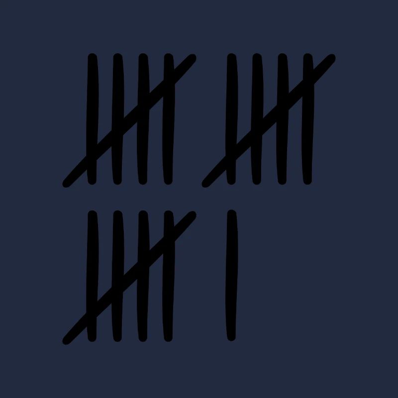 Strichliste 16 Jahre alt oder 16 Monate Wochen