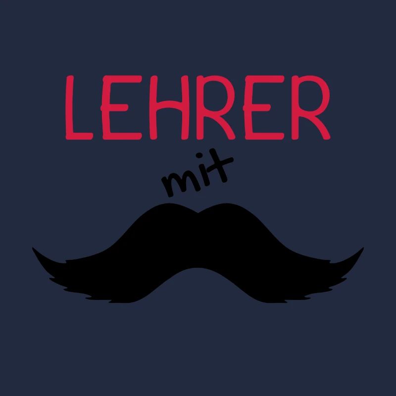 Lehrer mit Schnurrbart