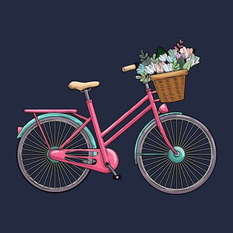 Damenfahrrad Blumen