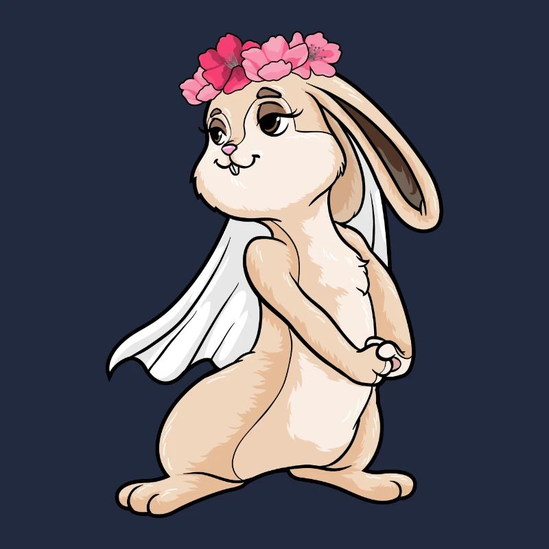bunny bride veil wedding