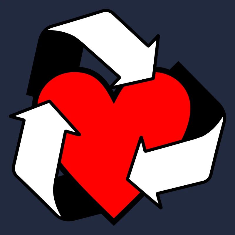 Réutiliser l’amour avec des flèches blanches de cœur