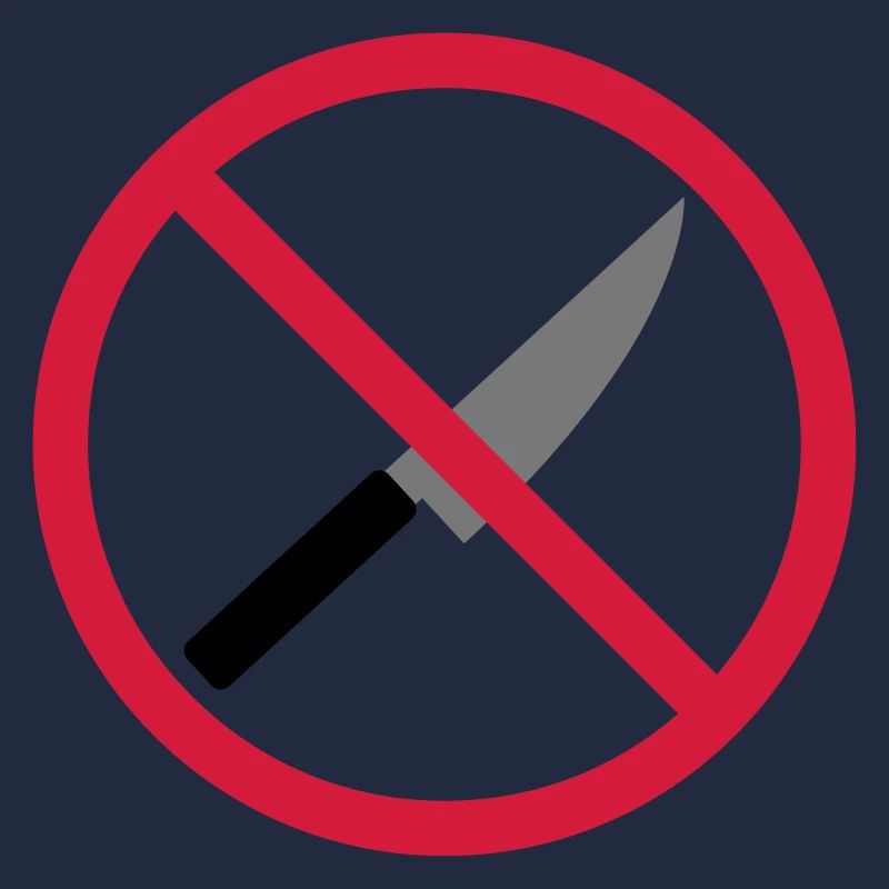Verboten Schild Messer