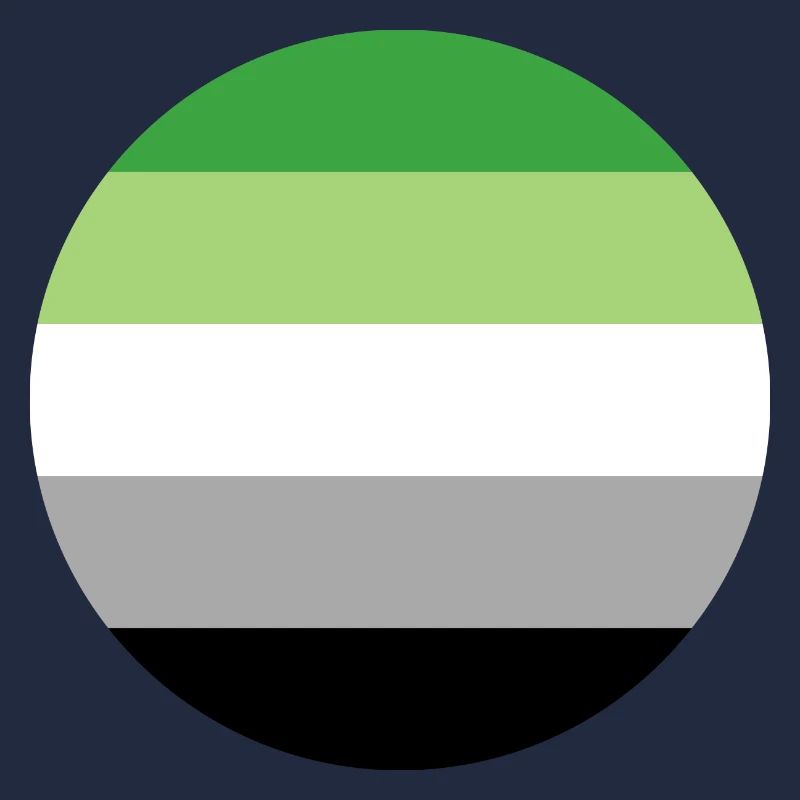 round sticker aromantic pride flag lgbt gift idea