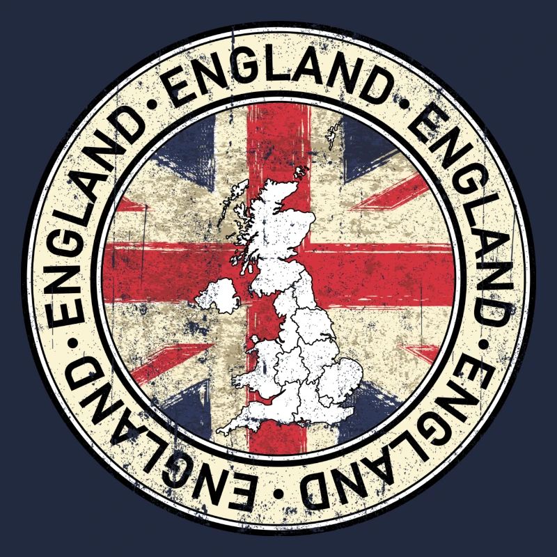 UK Map Flag Emblem