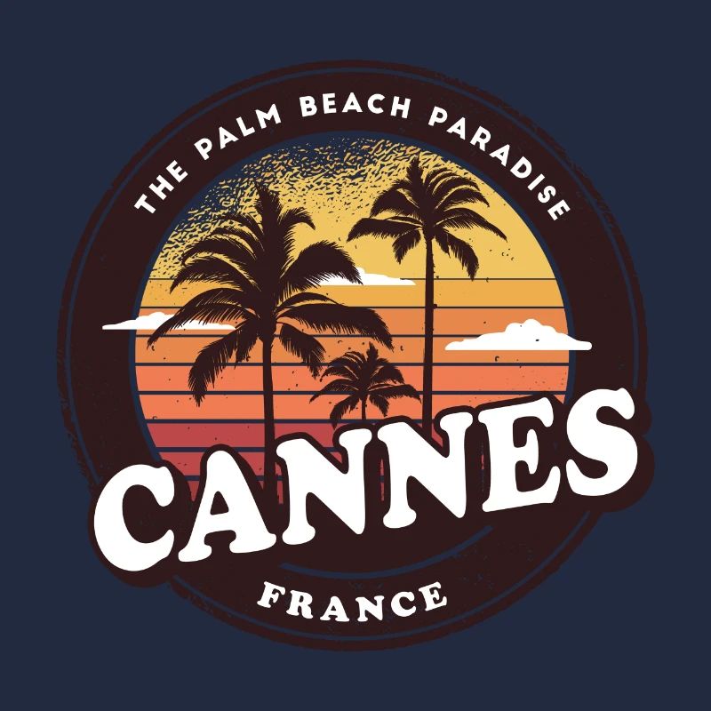 Cannes Frankreich Vintage Beach Design / Geschenk
