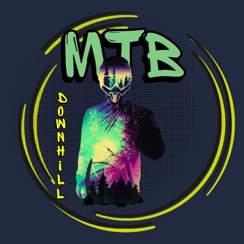 MTB Downhill mit Biker