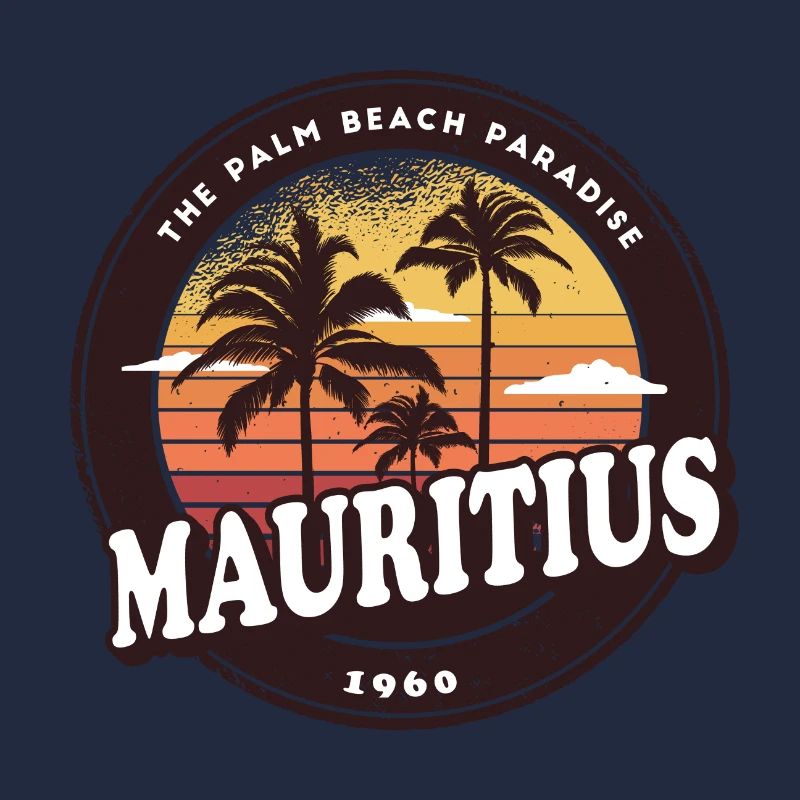 Mauritius Vintage Beach Design / Gift Idea