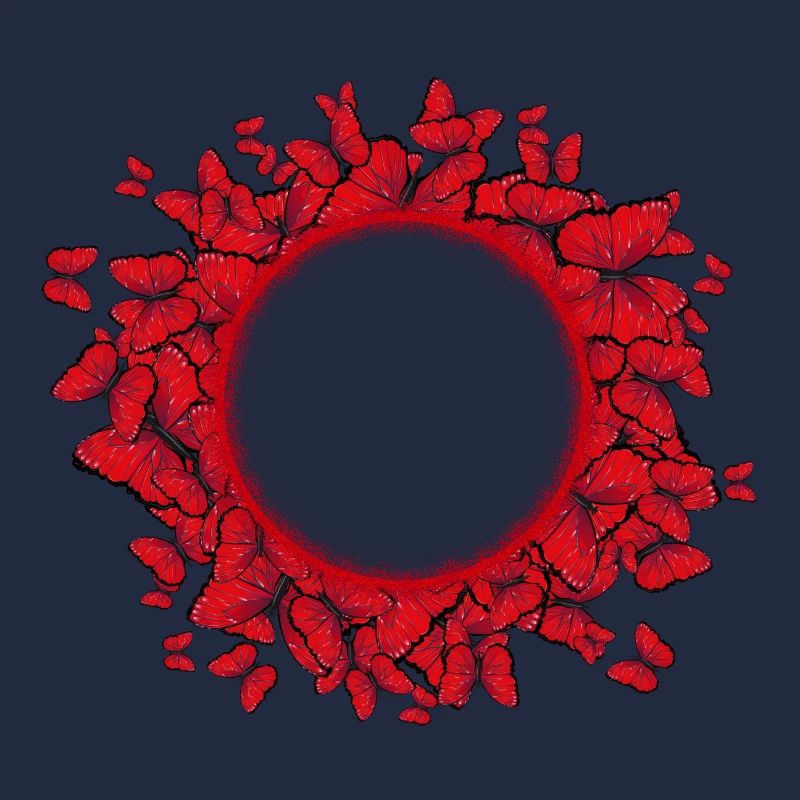 many red butterflies imaginative frames