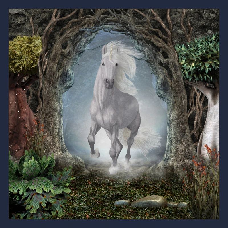Wunderbares weißes Einhorn