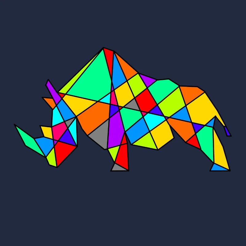 Geometrisches Kamel Puzzle Neonfarben