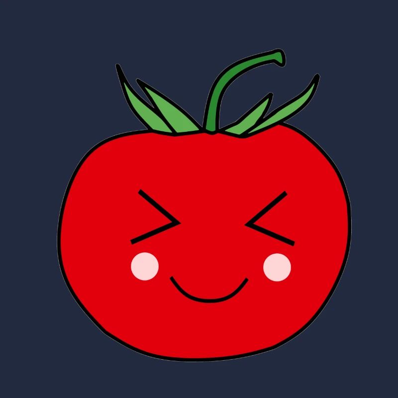Cadeau de design de visage de tomate mignon