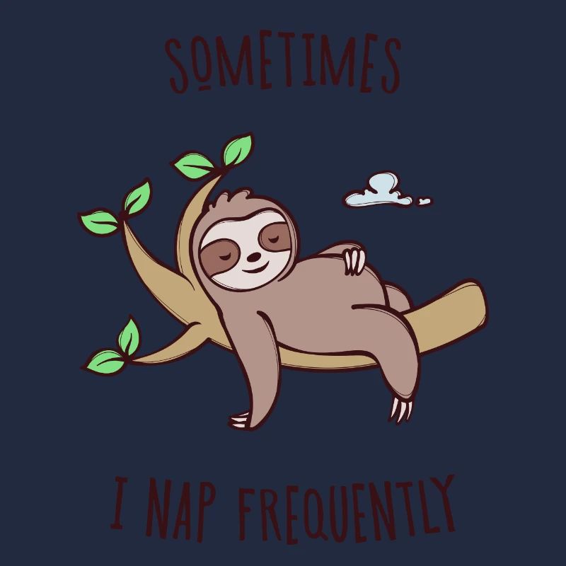 Sleeping Sloth Statement Tired Animal Jungle