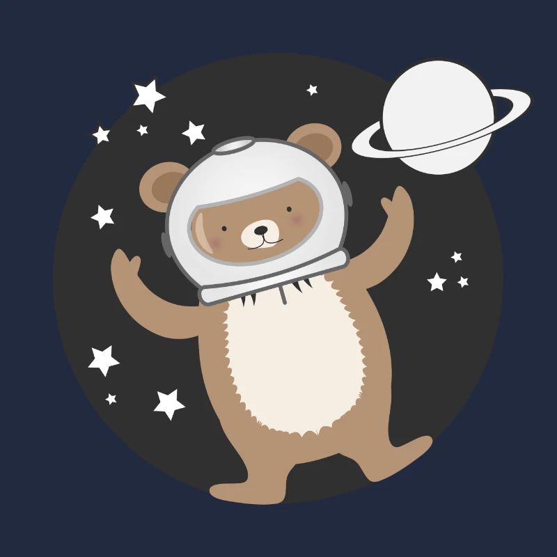 Mignon Astronaute Bear dans le style comique