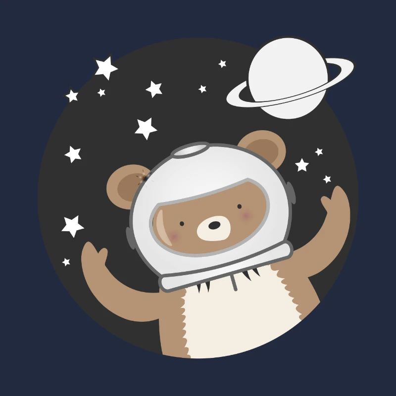 Mignon Astronaute Bear dans le style comique