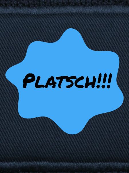 Platsch Blau Farbklecks