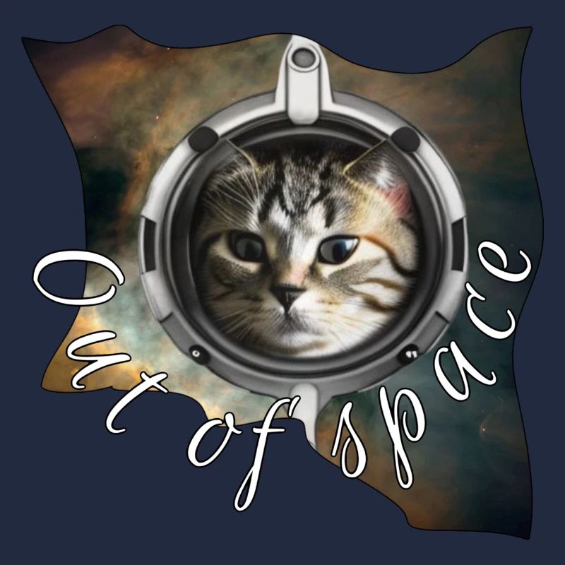 Chat de l’espace avec un casque