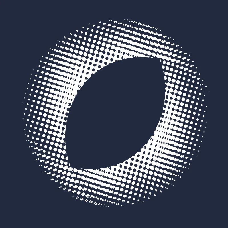 dotted, oval art white