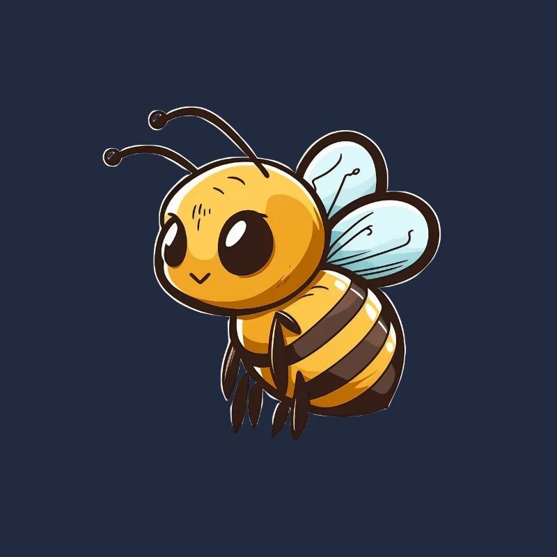 Abeille comique mignonne