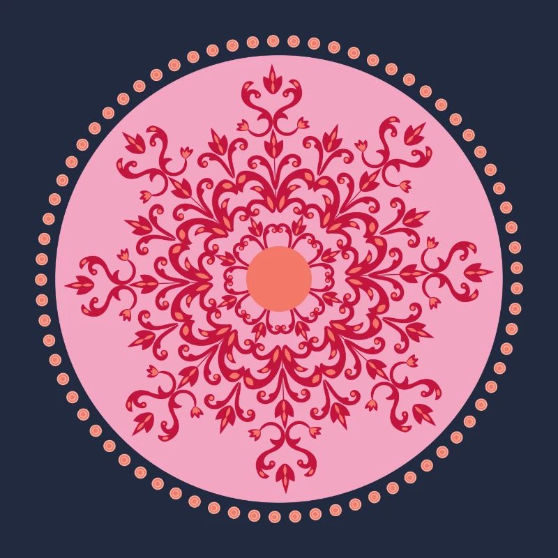 MandalaTribalArtPink