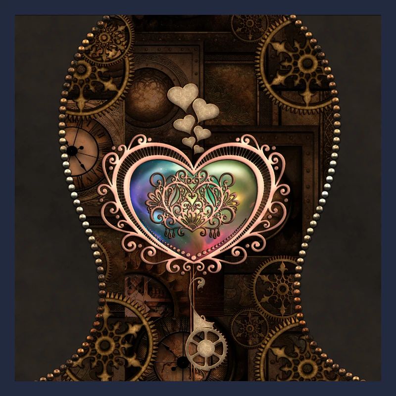 Romantisches Steampunk-Herz