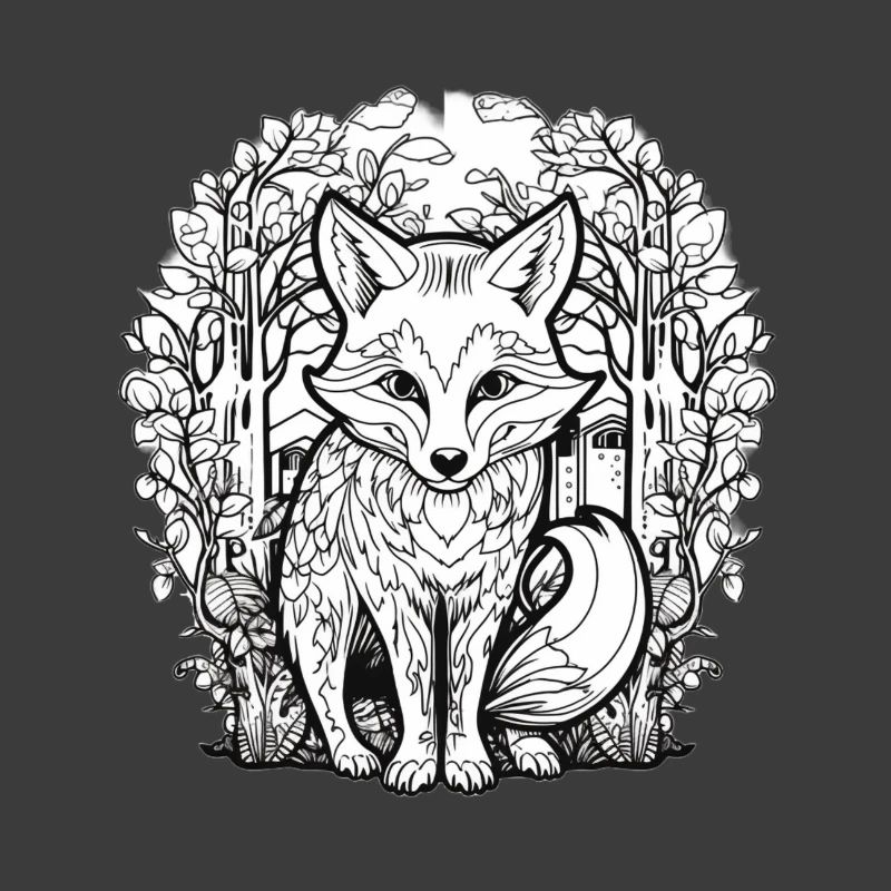 Forest Love Fox Illustration