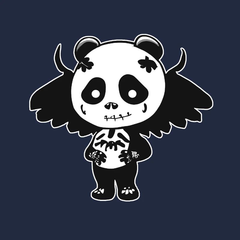 Goth Panda, Panda gothique avec des ailes