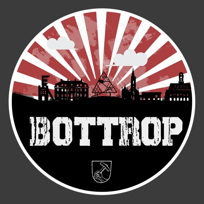 Bottrop Skyline Red & White