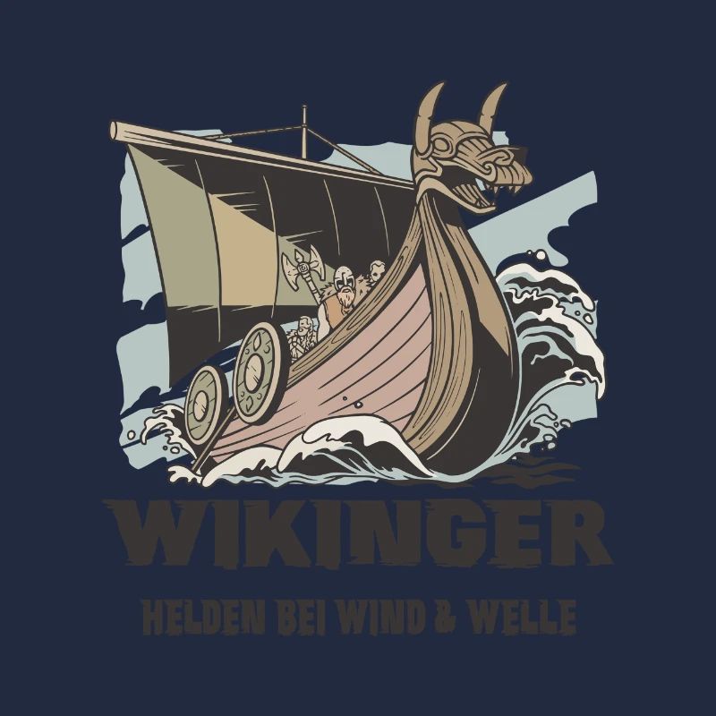 Wikinger Seefahrt Design