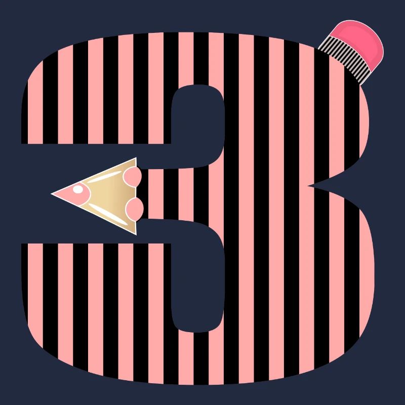 CRAYONS THREE-YEAR-OLD NUMBER 3 THREE